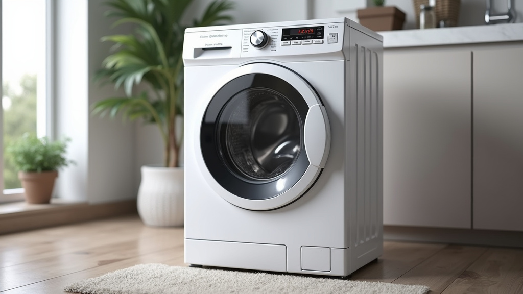Lave-linge à hublot avec un tambour de 15 kg, idéal pour les familles nombreuses
