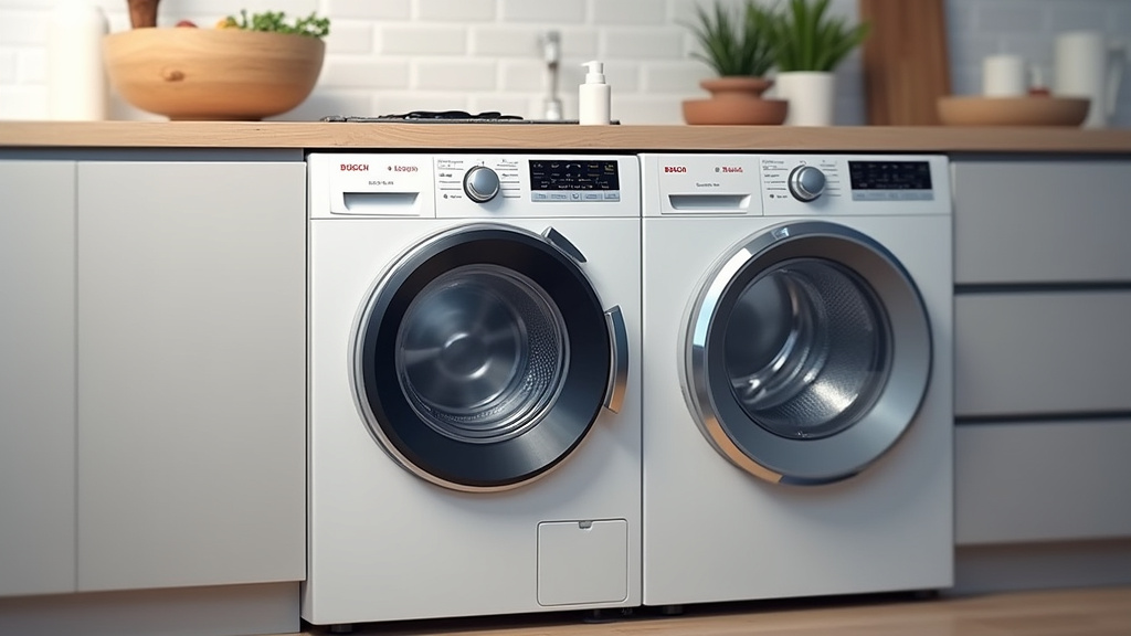 Lave-linge Bosch Serie 6, avec son interface simple et son moteur silencieux, parfait pour une famille de 3 à 4 personnes