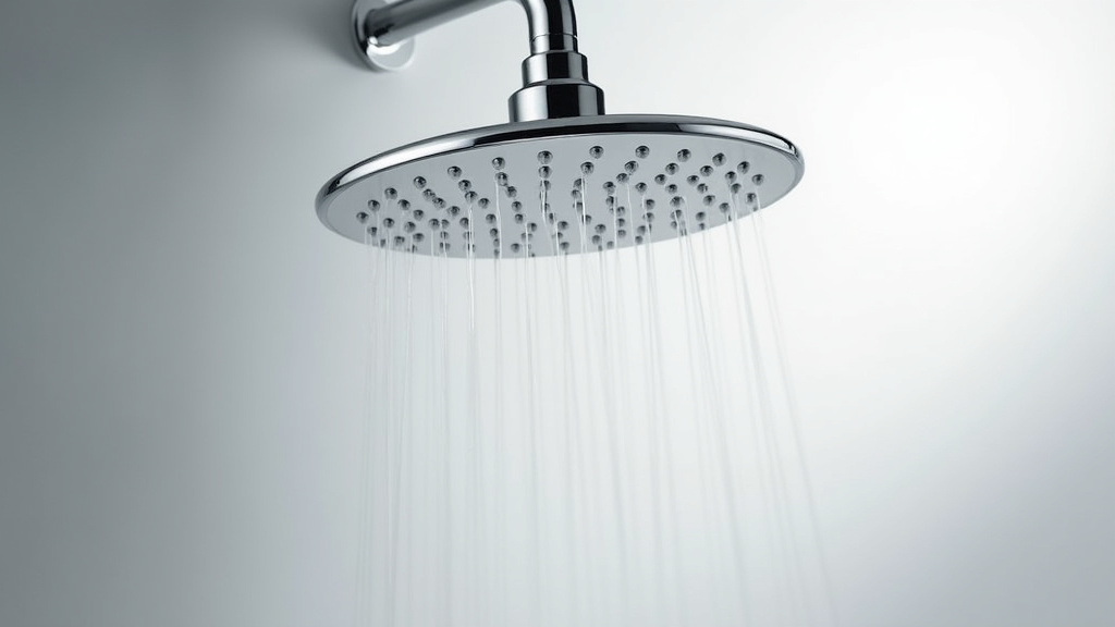 Pommeau de douche Grohe Euphoria en chrome brillant, design épuré et moderne, installé sur un bras flexible