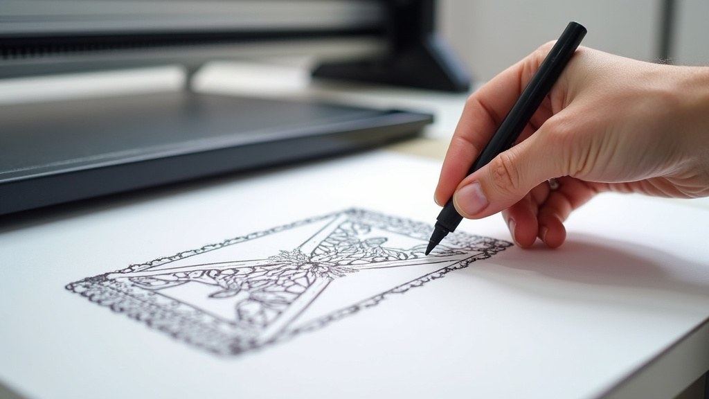 Préparation de la surface du matériau avant gravure avec le Vibroscript, avec nettoyage et marquage au crayon