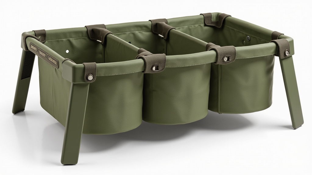 Tablier de jardinage multifonction en coton bio, 6 poches, attaches réglables, couleur kaki