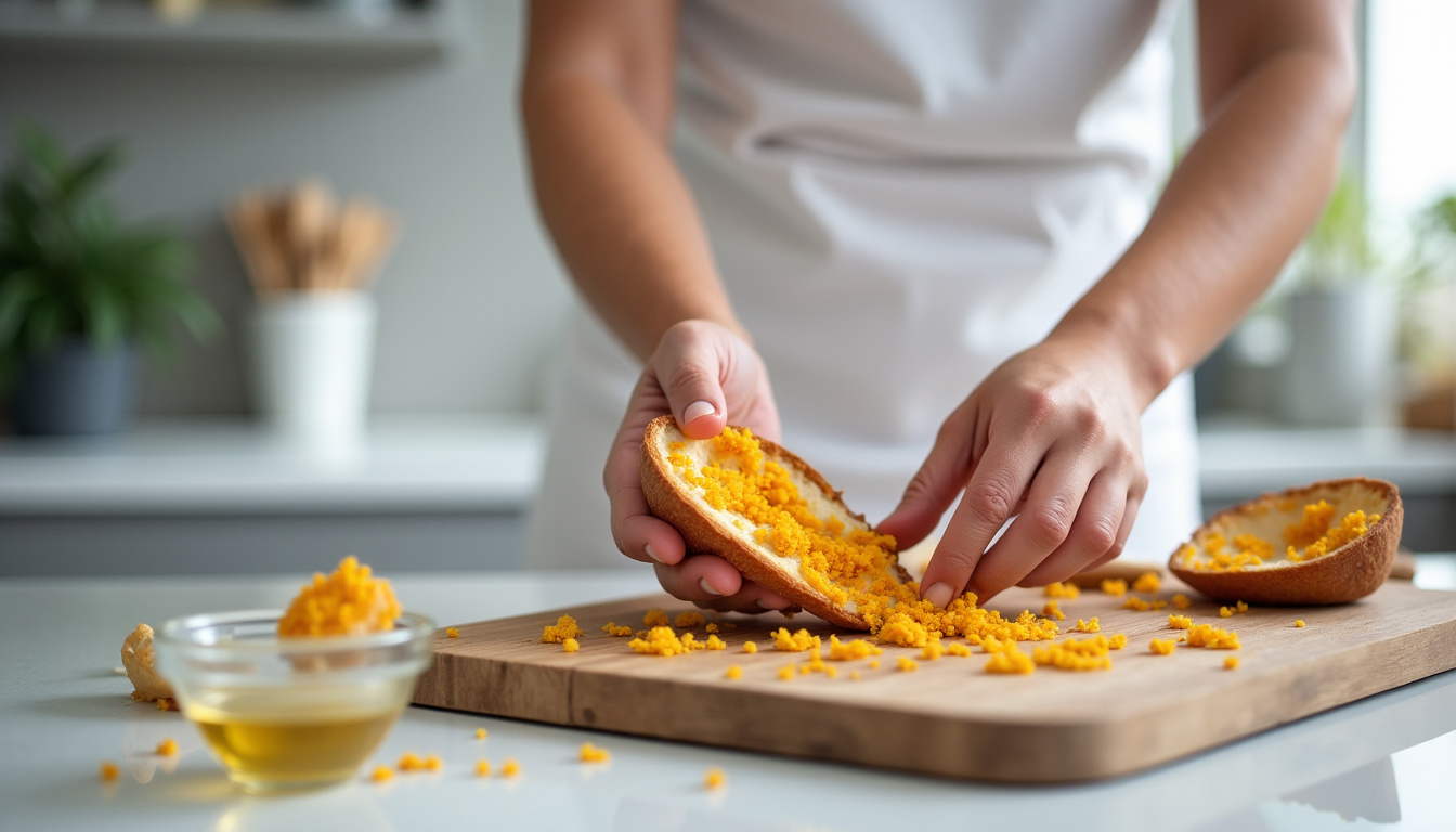 Main ajoutant des ingrédients dans le bol d
