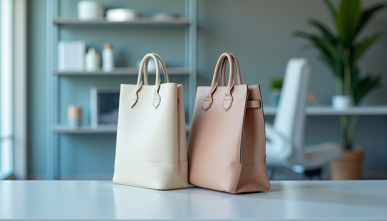 Personne consultant des sacs d