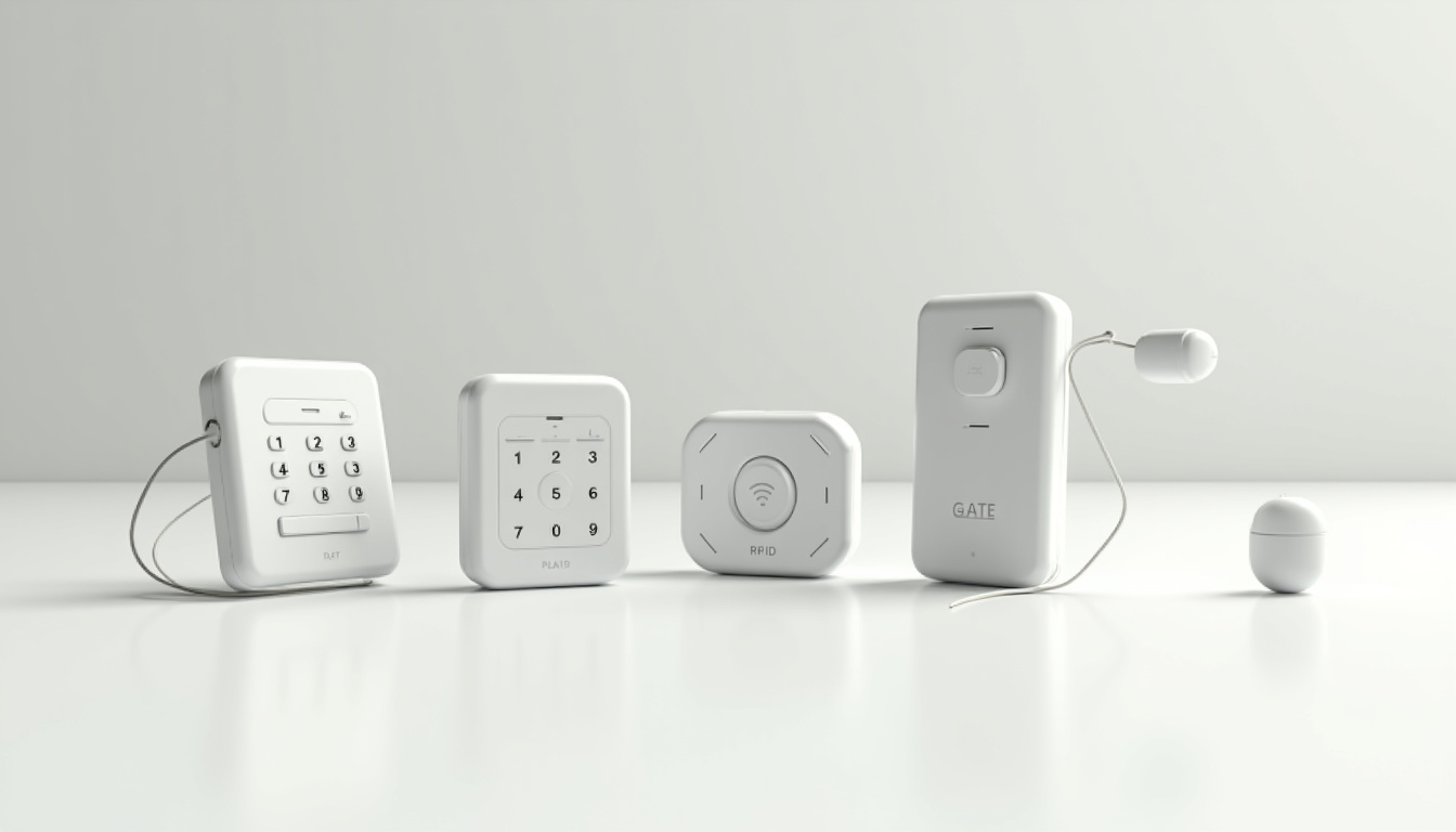 Différents modèles de digicodes pour portail: filaire, sans fil, connecté et RFID