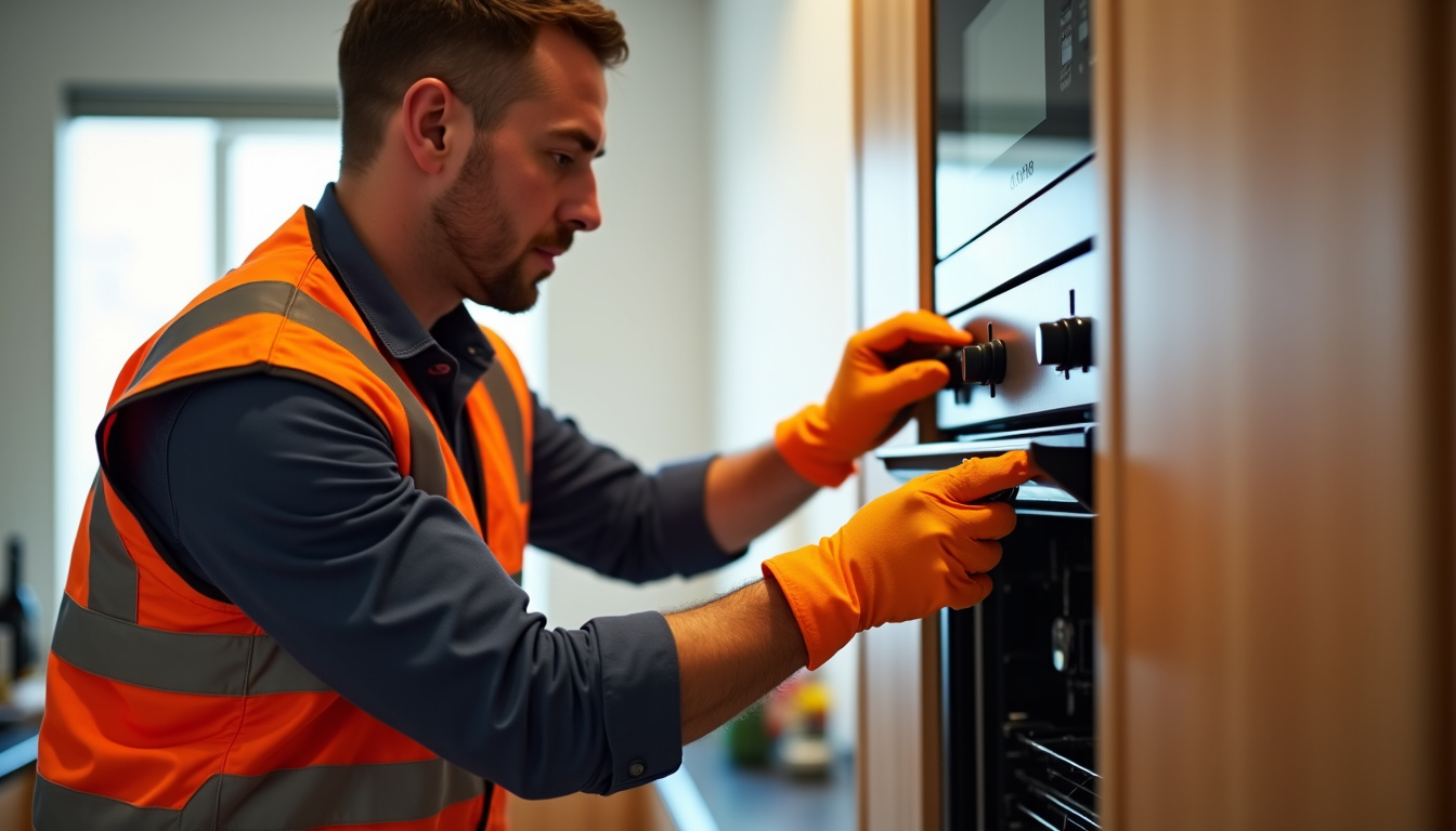 Électricien professionnel en train d