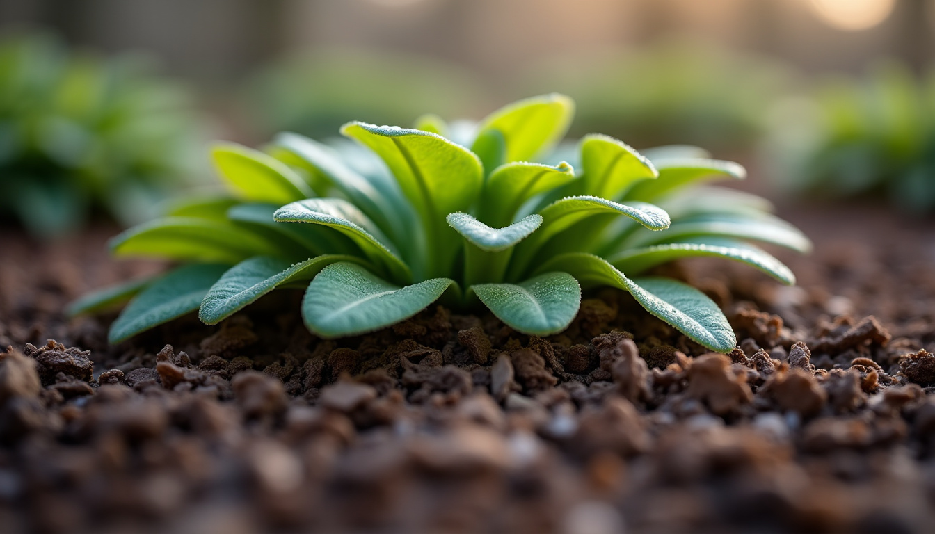 Agapanthe protégée par un paillage épais en hiver
