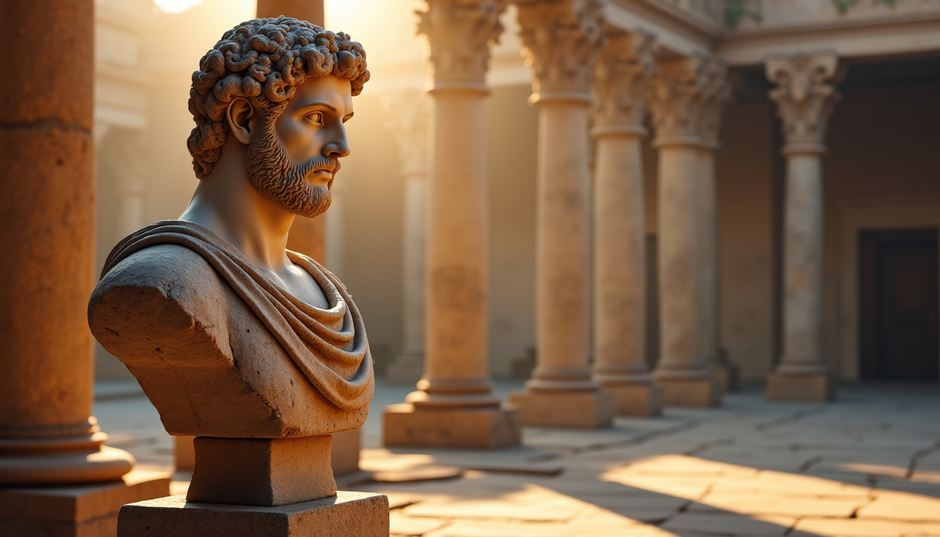 Buste de Commode représenté en Hercule avec la peau de lion de Némée et la massue caractéristique