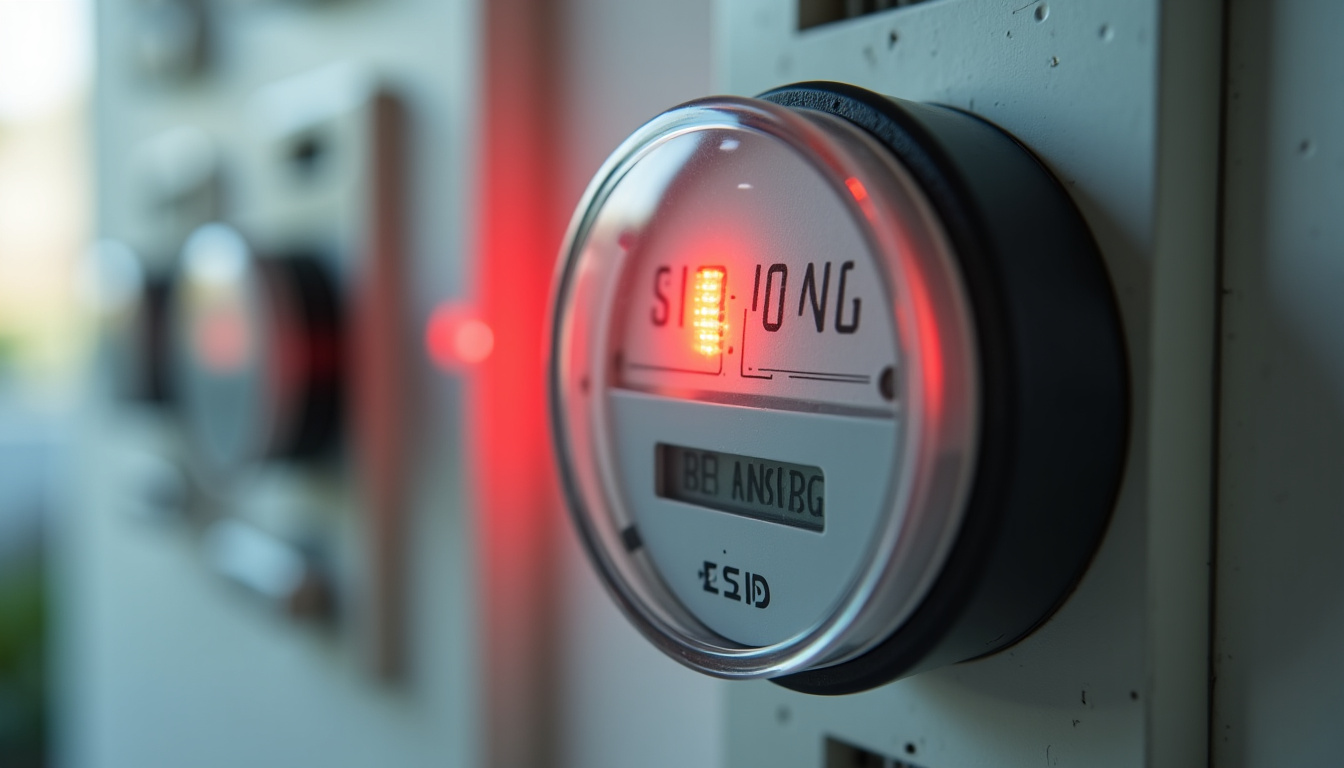 Compteur électrique avec signal lumineux indiquant un jour EJP