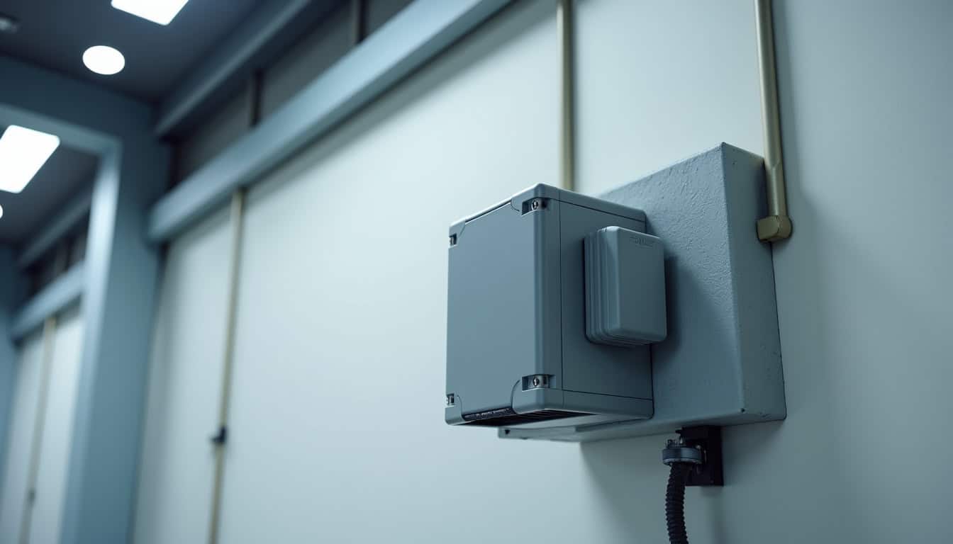 Moteur déporté FALMEC installé dans un espace technique