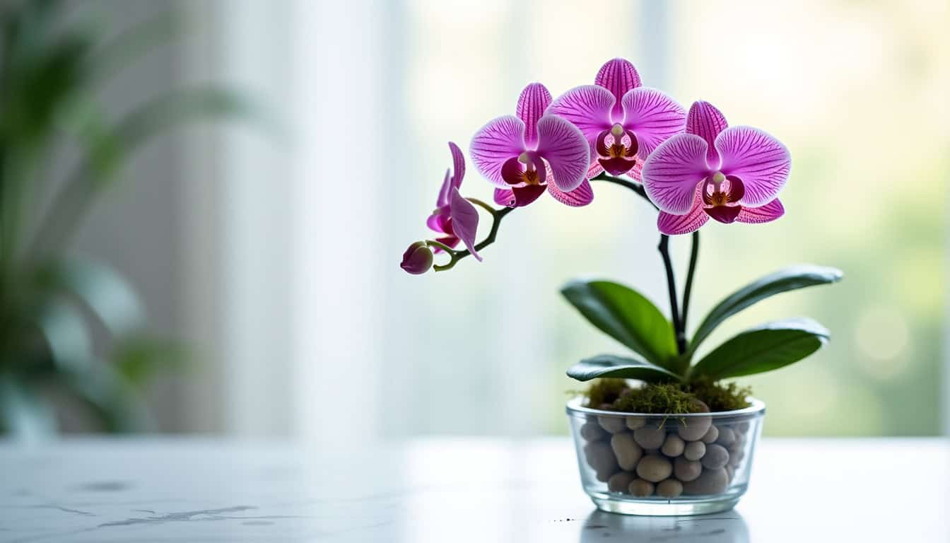 Orchidée en cours d