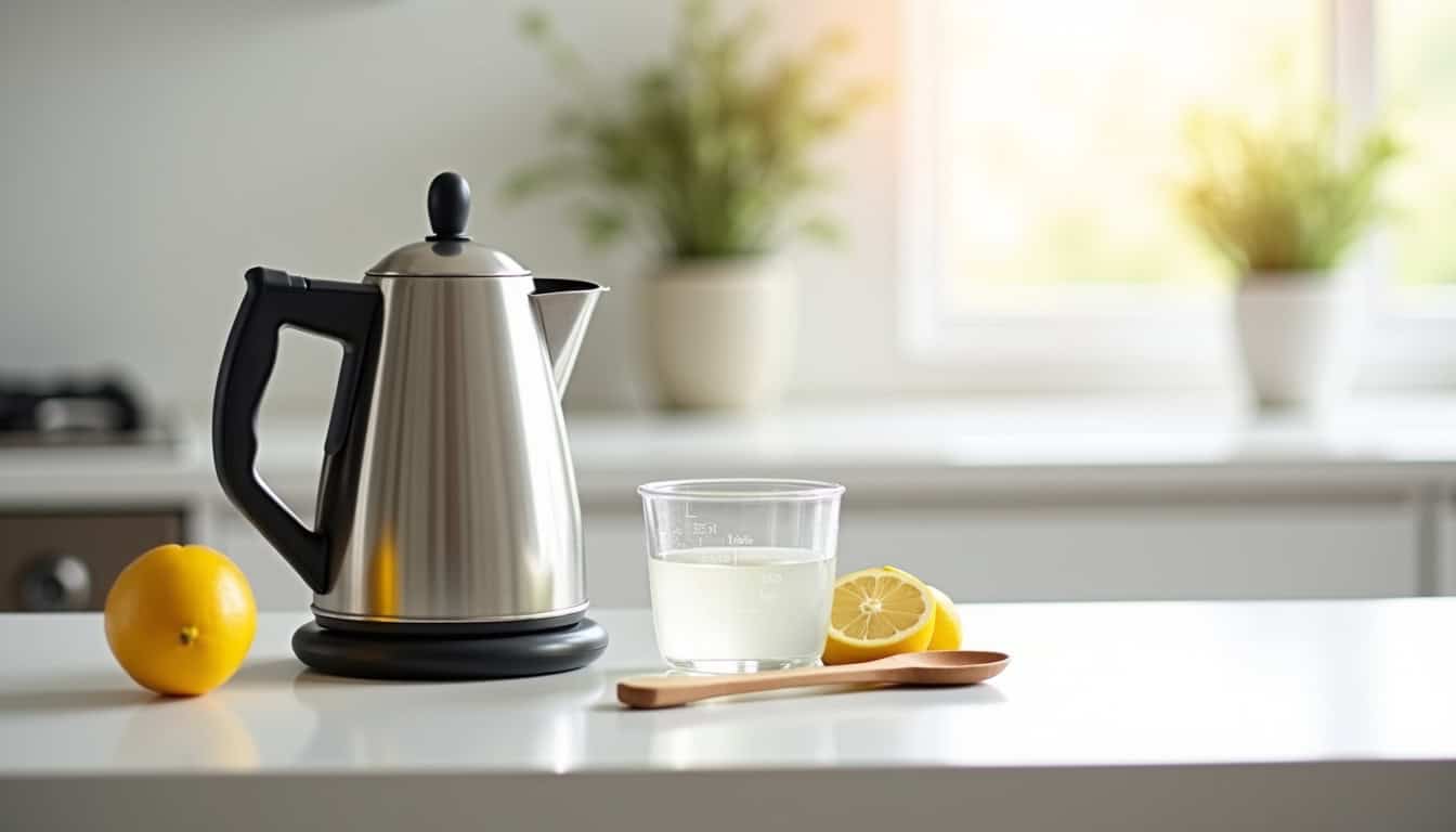 Utilisation de vinaigre blanc pour détartrer une bouilloire