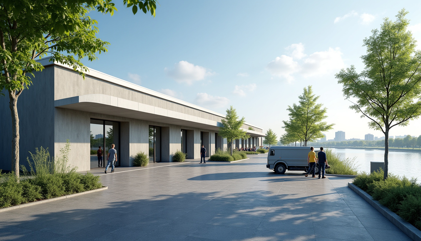 Vue extérieure de la déchetterie du quai Pré aux Loups à Rouen lors de l