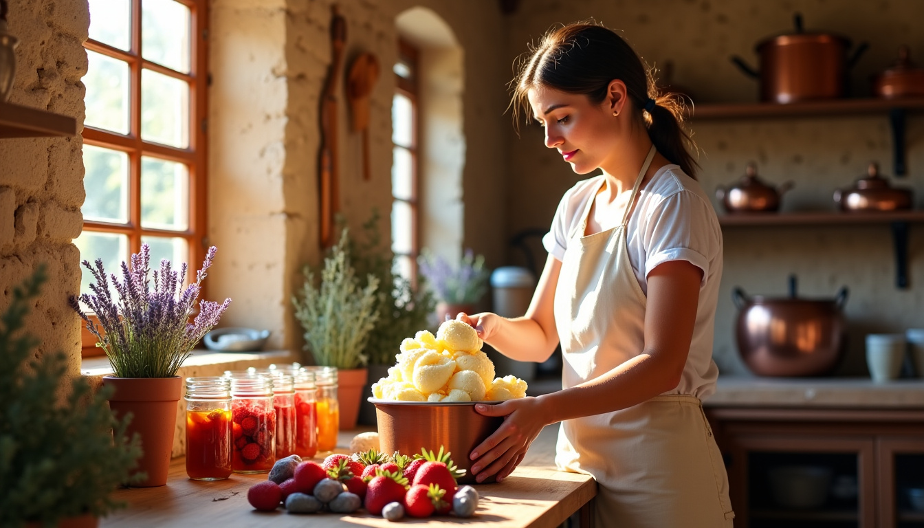 Atelier de fabrication artisanale des glaces Maison de la Glace en Provence