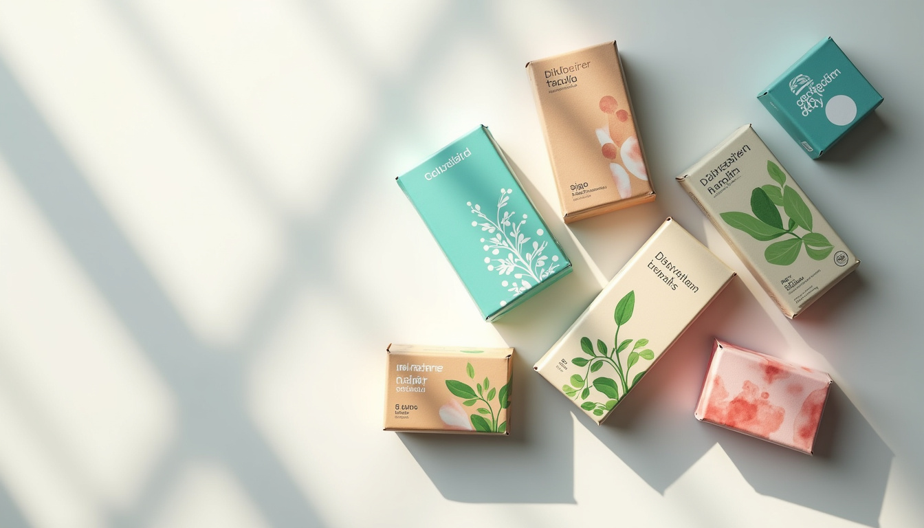 Comparaison des emballages de différentes marques de tablettes lave-vaisselle écologiques et conventionnelles