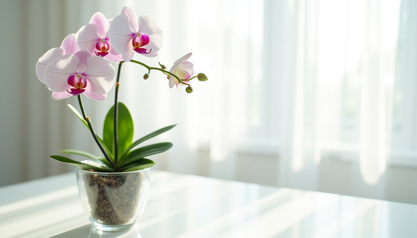 Orchidée placée près d