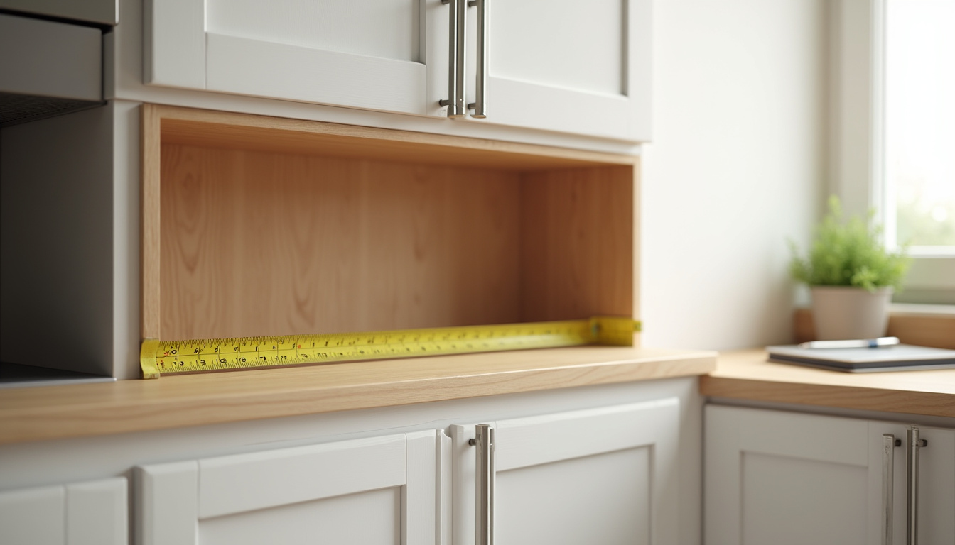 Mesure de l'espace disponible pour un frigo Hisense dans une cuisine
