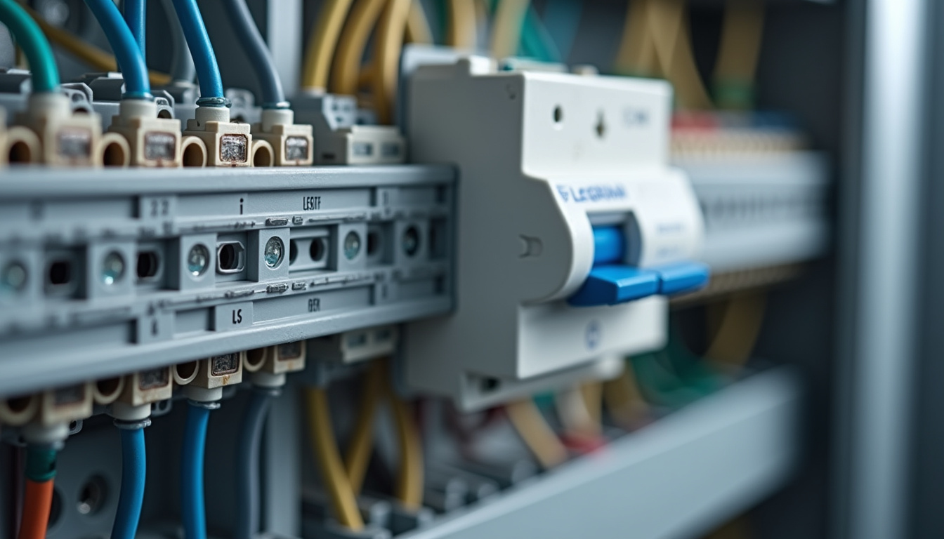 Télérupteur Legrand CX³ installé dans un tableau électrique avec disjoncteur et peigne d
