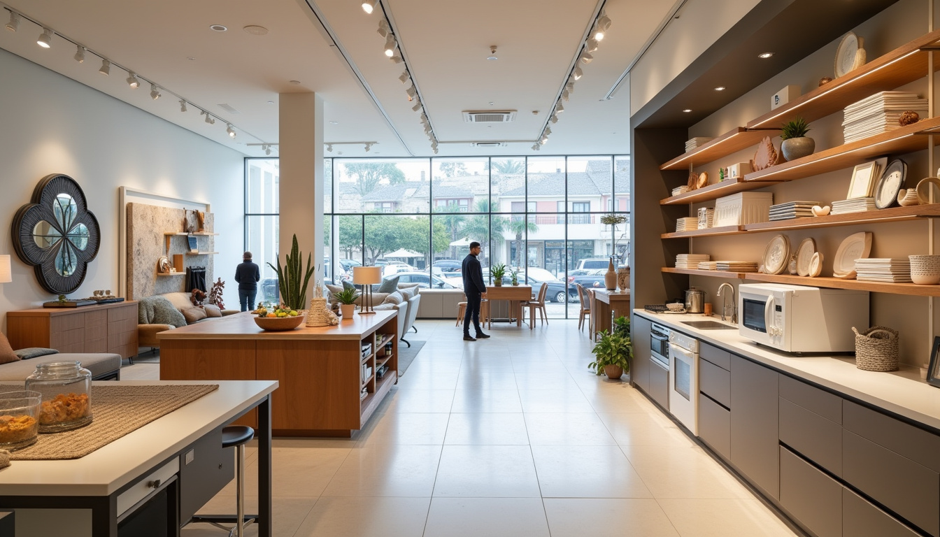 Intérieur du magasin Conforama Orgeval, montrant les différents rayons de meubles, électroménager et décoration