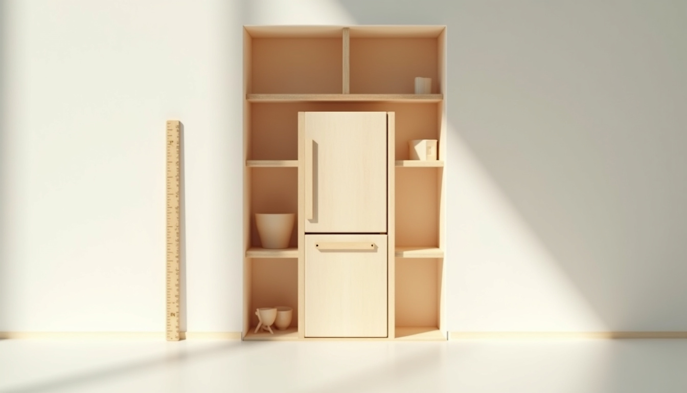 Mesures précises d’une niche pour frigo congélateur encastrable avec espaces de ventilation latéraux et supérieurs